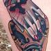 Tattoos - traditional  cut hand with planchette  color tattoo. Art Junkies tattoo Gary Dunn - 91134